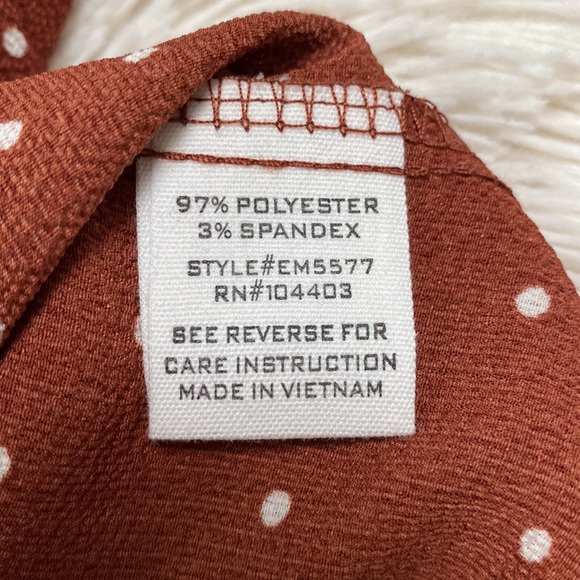 E & M Polka Dot Scalloped Cami 💗 Rust & White - Picture 12 of 12